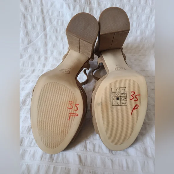 MICHAEL by Michael Kors platform suede women's sandals size 11 tan brown… - Picture 15 of 15